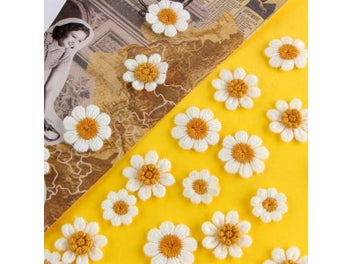 Listing 5 of 10 for 10Pcs White Daisy Flower Patches For Clothes Repair