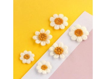 Listing 7 of 10 for 10Pcs White Daisy Flower Patches For Clothes Repair