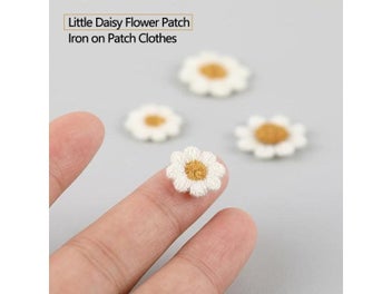 Listing 8 of 10 for 10Pcs White Daisy Flower Patches For Clothes Repair