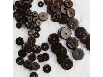 Listing 4 of 10 for 100pcs/lot Natural Wood Coconut Shell Beads For DIY Jewelry 6-12mm