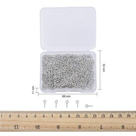 Listing 3 of 5 for 300 Pcs Multipurpose Eye Bolts Hook Screw Eye Nails Pin Bail for DIY Jewelry