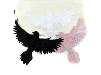 Listing 3 of 10 for 1Pc Peace Pigeon Embroidered Iron-on Patch For Biker Coat