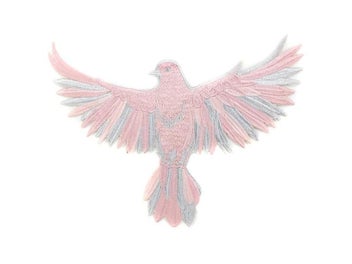 Listing 7 of 10 for 1Pc Peace Pigeon Embroidered Iron-on Patch For Biker Coat