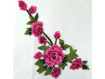 Listing 7 of 10 for Pink Purple Flower Venise Lace Patch For Garment Repair