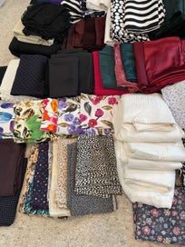 Listing 5 of 7 for Huge bulk lot of high quality fabrics - 83kg of silk,lace,merino, cotton, linen