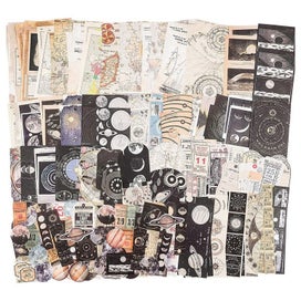 Listing 1 of 5 for Vintage Scrapbook Supplies Pack (200 Pcs) for Art Journaling Junk Journal Pla
