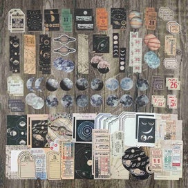 Listing 2 of 5 for Vintage Scrapbook Supplies Pack (200 Pcs) for Art Journaling Junk Journal Pla