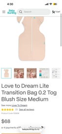 Listing 4 of 4 for Love To Dream swaddle medium transitional 0.2 tog