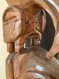 Listing 6 of 8 for 68cm Hand Carved Vintage Vancouver Island First Nations Totem