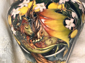 Listing 11 of 13 for Moorcroft Ladon Fantasy Dragon Vase, limited edition 4/20, signed Vicky Lovatt