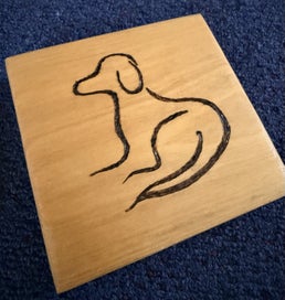 Listing 4 of 5 for Pyrography - coaster set
