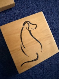 Listing 5 of 5 for Pyrography - coaster set