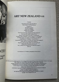 Listing 15 of 17 for Art New Zealand Issues 44–53 (1987–89) – McCahon Essay, Pristine, All Inserts