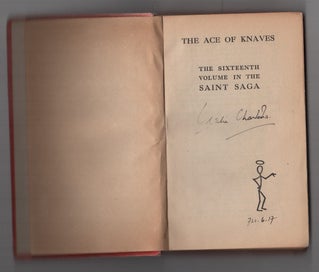 Listing 3 of 5 for LESLIE CHARTERIS (RIP) "THE SAINT : THE ACE OF KNAVES" SIGNED & DATED HIS BOOK