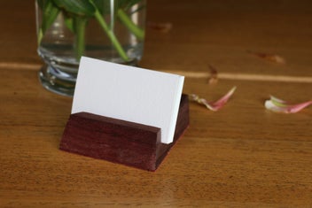 Listing 2 of 7 for Handmade Wooden Phone or Card Stand – Purpleheart Hardwood -Artisanal