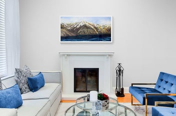 Listing 7 of 19 for 100 x 50 cm Contemporary Painting Peaks of Silence Perfect for Above Bed/Sofa