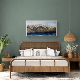 Listing 13 of 19 for 100 x 50 cm Contemporary Painting Peaks of Silence Perfect for Above Bed/Sofa