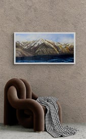 Listing 14 of 19 for 100 x 50 cm Contemporary Painting Peaks of Silence Perfect for Above Bed/Sofa