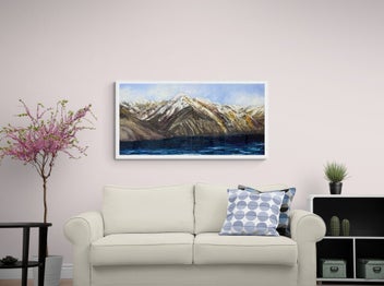 Listing 6 of 19 for 100 x 50 cm Contemporary Painting Peaks of Silence Perfect for Above Bed/Sofa