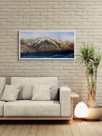 Listing 5 of 19 for 100 x 50 cm Contemporary Painting Peaks of Silence Perfect for Above Bed/Sofa