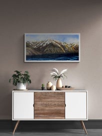Listing 17 of 19 for 100 x 50 cm Contemporary Painting Peaks of Silence Perfect for Above Bed/Sofa