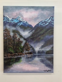 Listing 5 of 16 for Afterpay - Still in the Fiord - Landscape Painting by Caley Hall