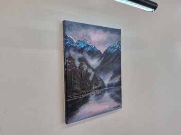 Listing 7 of 16 for Afterpay - Still in the Fiord - Landscape Painting by Caley Hall