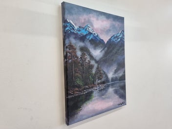 Listing 10 of 16 for Afterpay - Still in the Fiord - Landscape Painting by Caley Hall