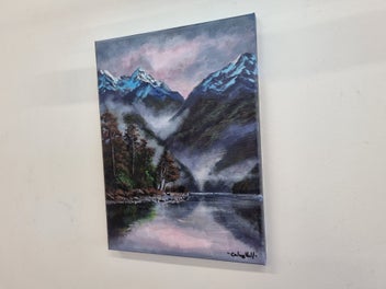 Listing 12 of 16 for Afterpay - Still in the Fiord - Landscape Painting by Caley Hall