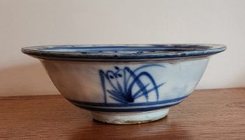 Listing 11 of 15 for VERY OLD EARTHENWARE PARTIALLY GLAZED CHINESE BOWL *PRECIOUS!