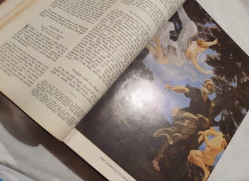 Listing 10 of 20 for Large Vintage 1953 Catholic Action Family Bible Illustrated Catholic Bible