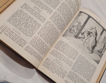 Listing 16 of 20 for Large Vintage 1953 Catholic Action Family Bible Illustrated Catholic Bible