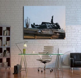 Listing 3 of 3 for Framed $1 RESERVE 1 Panel Canvas Art Print - New Banksy Art in London