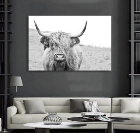Listing 2 of 3 for Framed $1 RESERVE 1 Panel Canvas Art Print - Highlander Cow