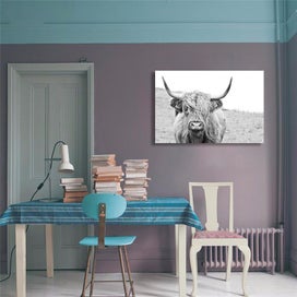 Listing 3 of 3 for Framed $1 RESERVE 1 Panel Canvas Art Print - Highlander Cow