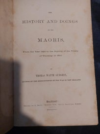 Listing 3 of 8 for HISTORY AND TRADITIONS OF THE MAORI. RARE