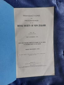 Listing 2 of 5 for Transactions and Proceedings of the Royal Society of New Zealand, Vol. 65, publi