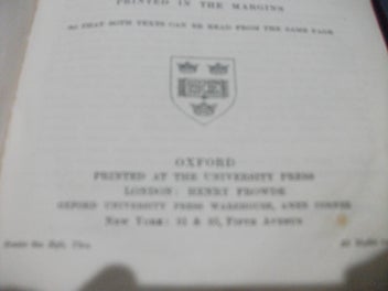 Listing 2 of 2 for older covered bible 2 version editon oxford