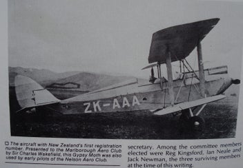Listing 6 of 13 for A HISTORY OF AVIATION IN NELSON. By Bob Stevens