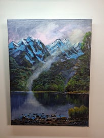 Listing 4 of 14 for Afterpay - Rays of light Fiordland - Landscape Painting by Caley Hall