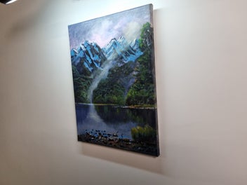 Listing 10 of 14 for Afterpay - Rays of light Fiordland - Landscape Painting by Caley Hall