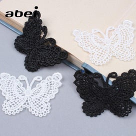 Listing 4 of 5 for 50pcs butterfly lace applique DIY wedding costume skirt decoration lace patch