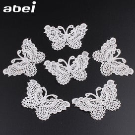 Listing 5 of 5 for 50pcs butterfly lace applique DIY wedding costume skirt decoration lace patch