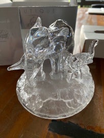 Listing 1 of 5 for Cristal d'Arques Lead Crystal Family Elephant