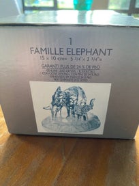Listing 5 of 5 for Cristal d'Arques Lead Crystal Family Elephant