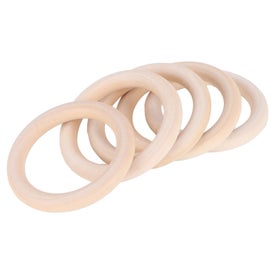 Listing 4 of 5 for 20Pcs Wood Baby Natural Teething Rings DIY(65mm )