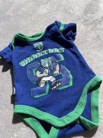 Listing 3 of 3 for NRL Warriors Baby Onesie Bodysuit Blue Green Rugby 0–3 Months