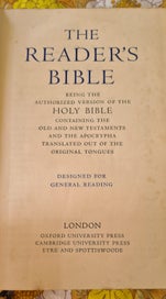 Listing 1 of 10 for 1951 - The Reader’s Bible - Being the Complete Authorised Version