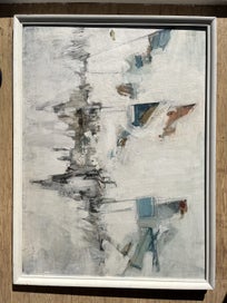Listing 3 of 3 for “Mew with flags” by Betty Clegg (1926 - 2009). Acrylic abstract