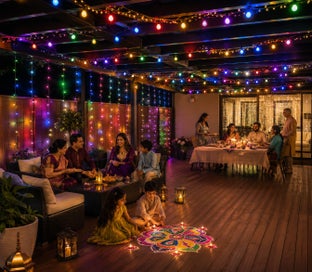Listing 2 of 8 for RGB Festoon Lights – 14.6m – 7 Colours + Unique Fairy String – Commercial Grade